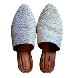 The Root Collective Lili Gold Spiral Mule Size 10